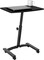 Airlift Height Adjustable Mobile Rolling Laptop Cart Computer Workstation Desk Table for Home, Office, Classroom, Hospital, w/Wheels, Flat (24") (NEW MODEL), Black
